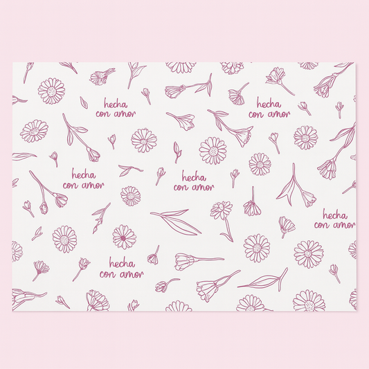 Papel Manteca Hecho con amor- 27x40cm - (contiene 25 hojas) - cod 641385