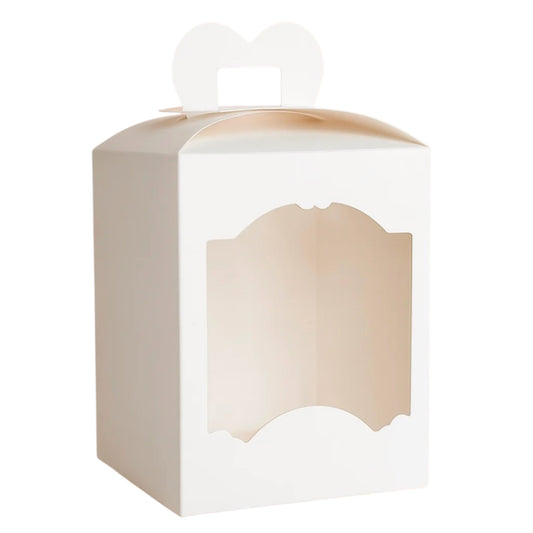 Caja p/ Pan Dulce 500gr 13x13x17cm c/ visor - COD 639304