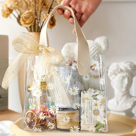 Bolsa PVC Margarita Beige 25x14x23cm - COD 642377