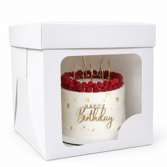CAJA 25x25x28cm CON VISOR IDEAL PARA TORTA ALTA - 642466