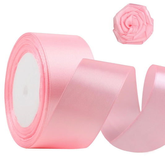 cinta raso 2.5CM x 20 metros - Rosa bebé