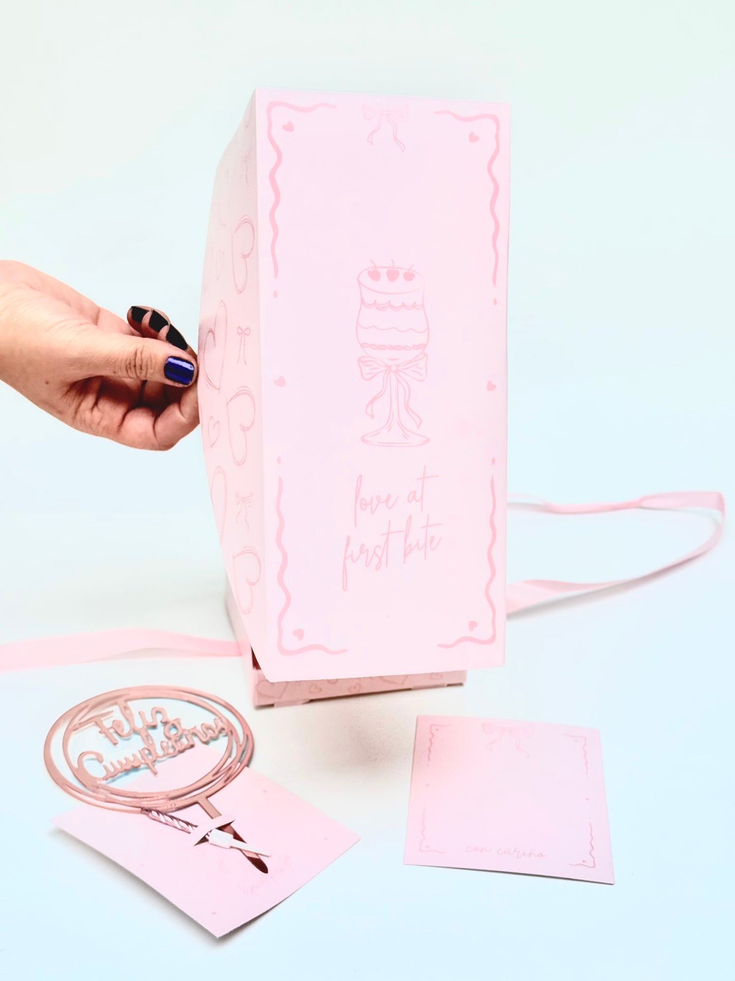 Caja 11,5x11,5x26cm - para copa Rosa