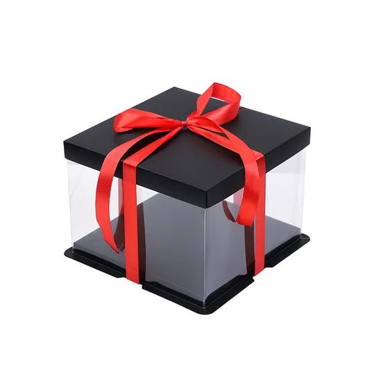 CAJA 22x22x16CM NEGRO TRANSPARENTE - COD 642407