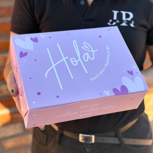Caja 23x17x7cm - ¡Hola! - Lila