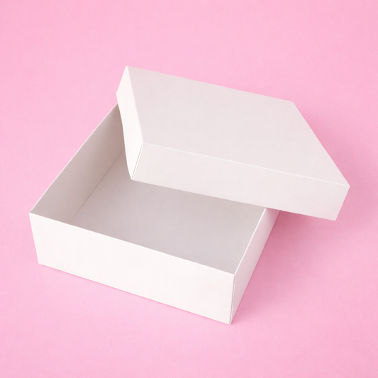 Caja 25x25x10cm Doble Pared Blanco - BX1.PP0