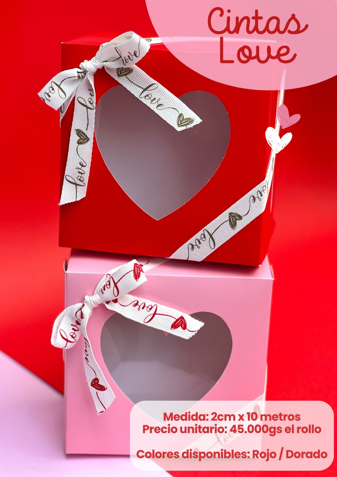 Cinta Hilera Love - 2cm x 10 metros