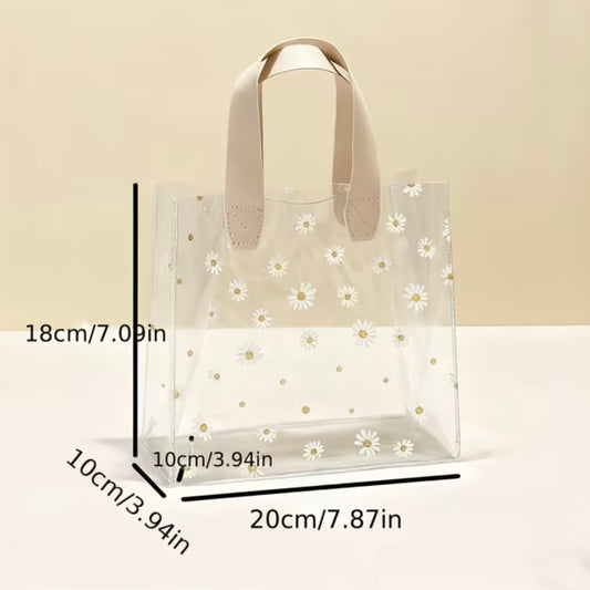 Bolsa PVC Margarita Beige 20x10x18cm - COD 642378