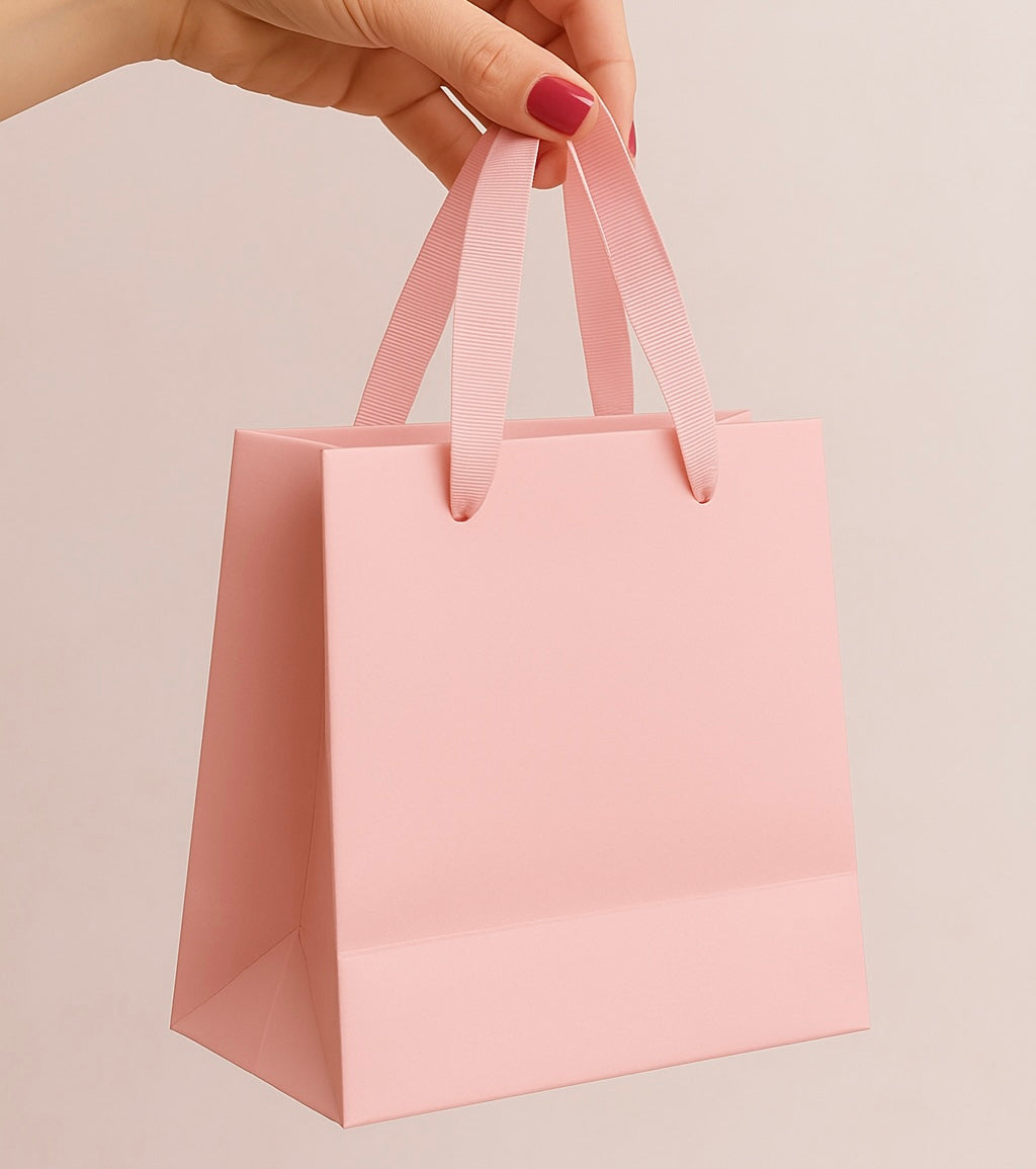 Bolsa de lujo Rosa Mini - 14x7x15cm - Ideal Madres