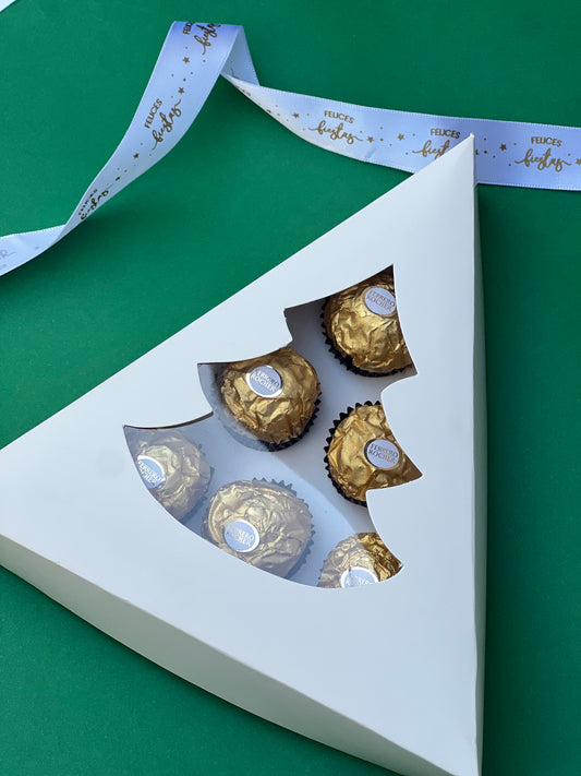 Caja Navidad Triangular p/ 6 bombones - COD 640686