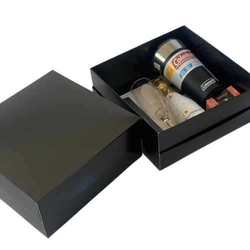 Caja 25x25x10cm Doble Pared Negro - COD 639944