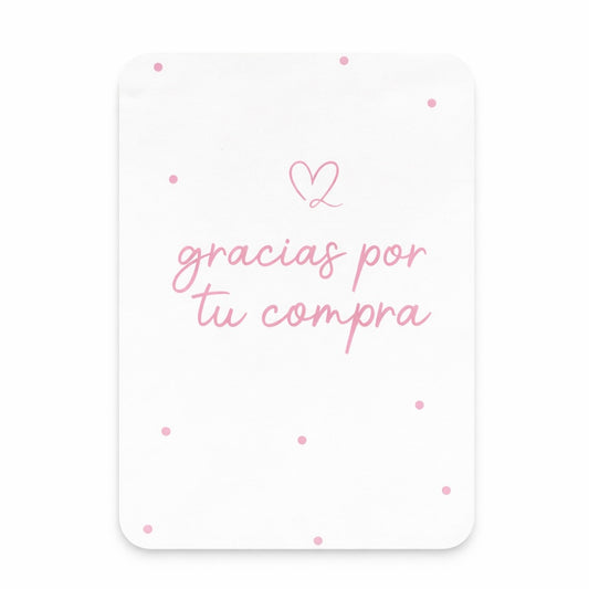 Tags “Gracias por tu compra” Rosa contiene 10 unidades