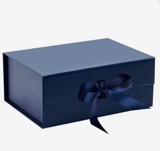 Caja Premium 29x22x10.5cm Blu Navy Desplegable - COD 642062
