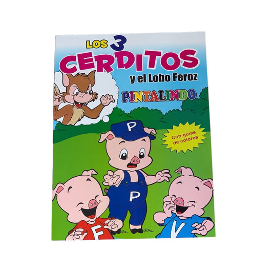Los 3 cerditos Libro (Grande) Pintalindo