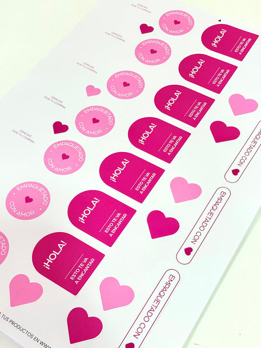 Stickers estándar A3 - diseño “amor”