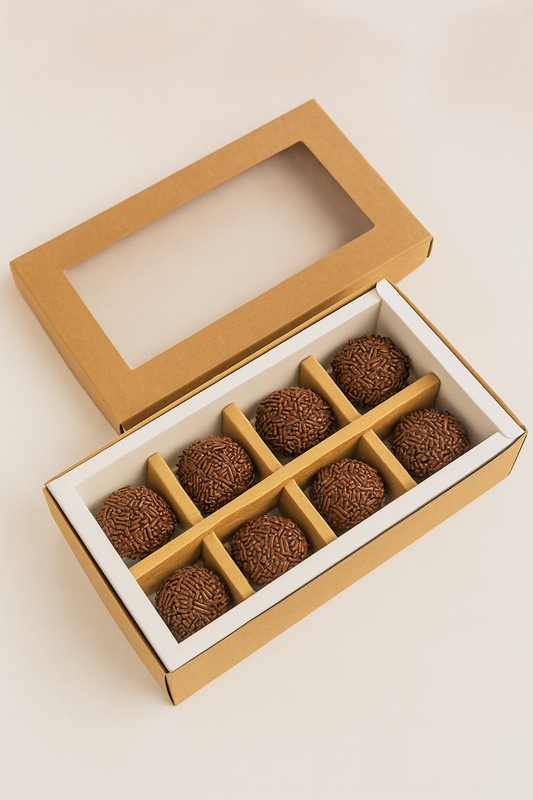 Caja p/ 8 bombones Kraft