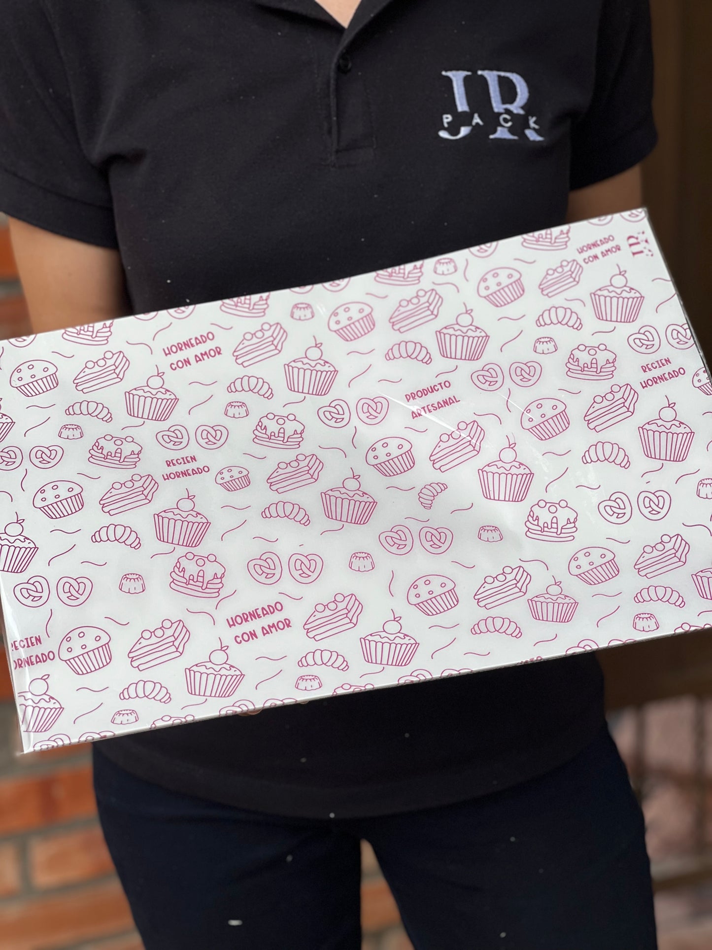 Papel Manteca Pastelería Rosa - 27x40cm - (contiene 25 hojas) - COD 641306