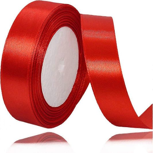 CINTA RASO 2.5CM X 20 METROS ROJO -COD-26