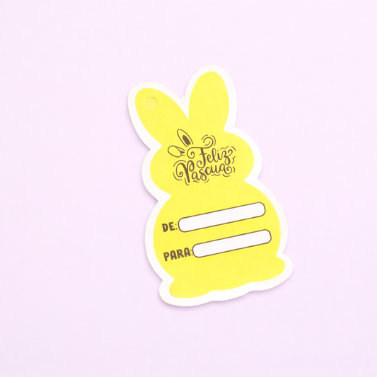 Tags Pascua Conejo 9x5cm - contiene 10 unidades