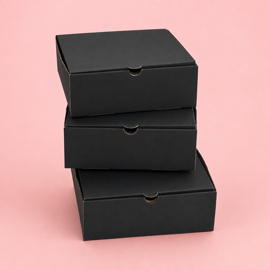 Caja 23x23x8cm Microcorrugada Negro - COD 640488
