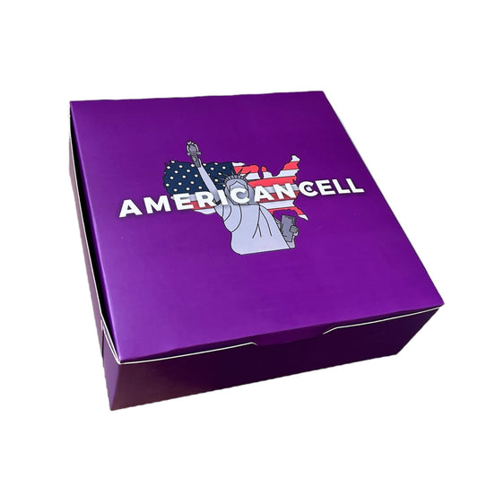 Packaging Personalizado American Cell - 20x20x7cm - Impresión Full color