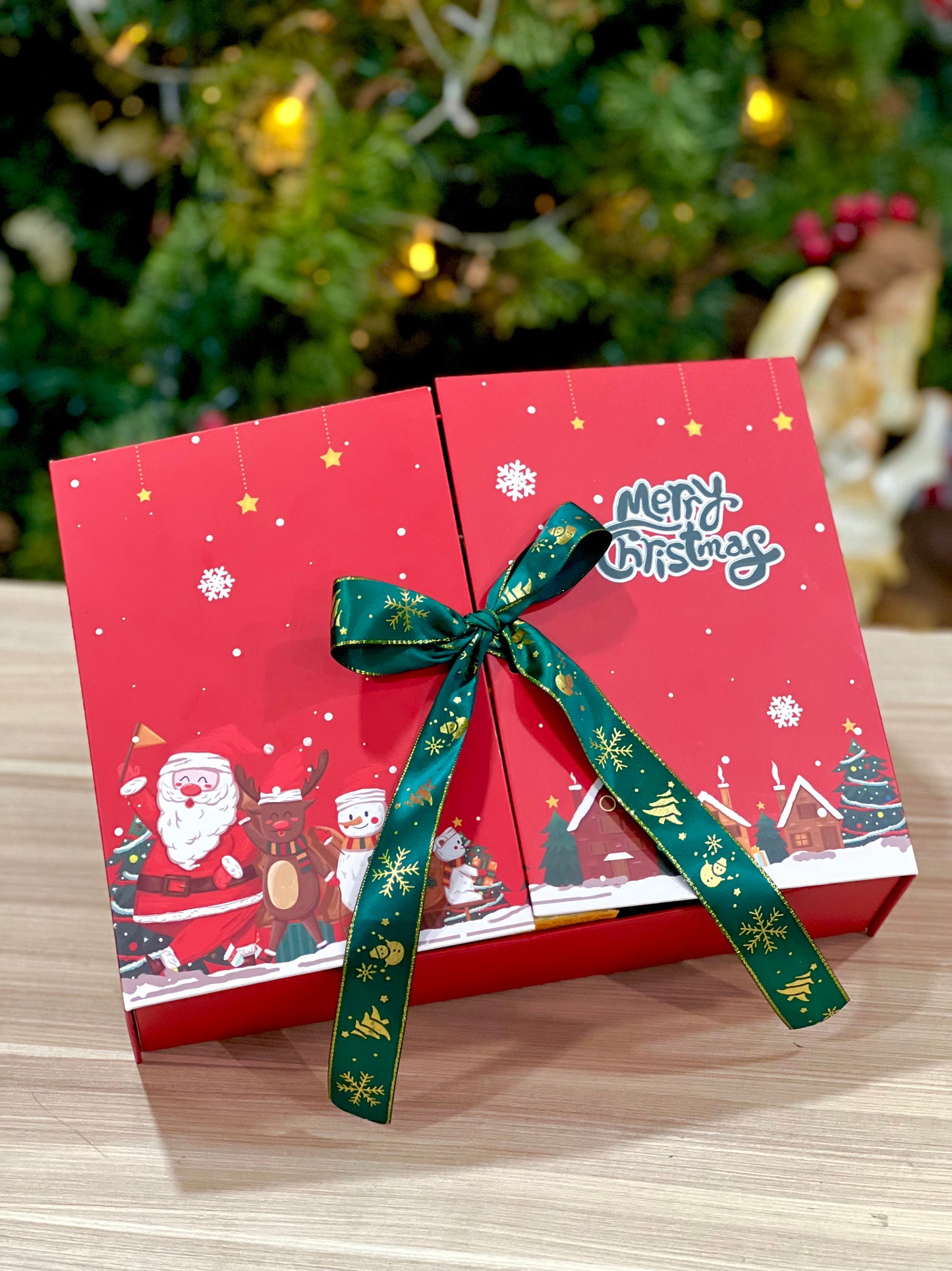 Caja Premium Roja Navidad con Cinta - COD 640761