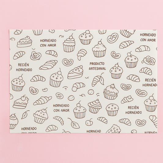 Papel Manteca Pastelería Marrón 27x40cm - (contiene 25 hojas) - COD 641305