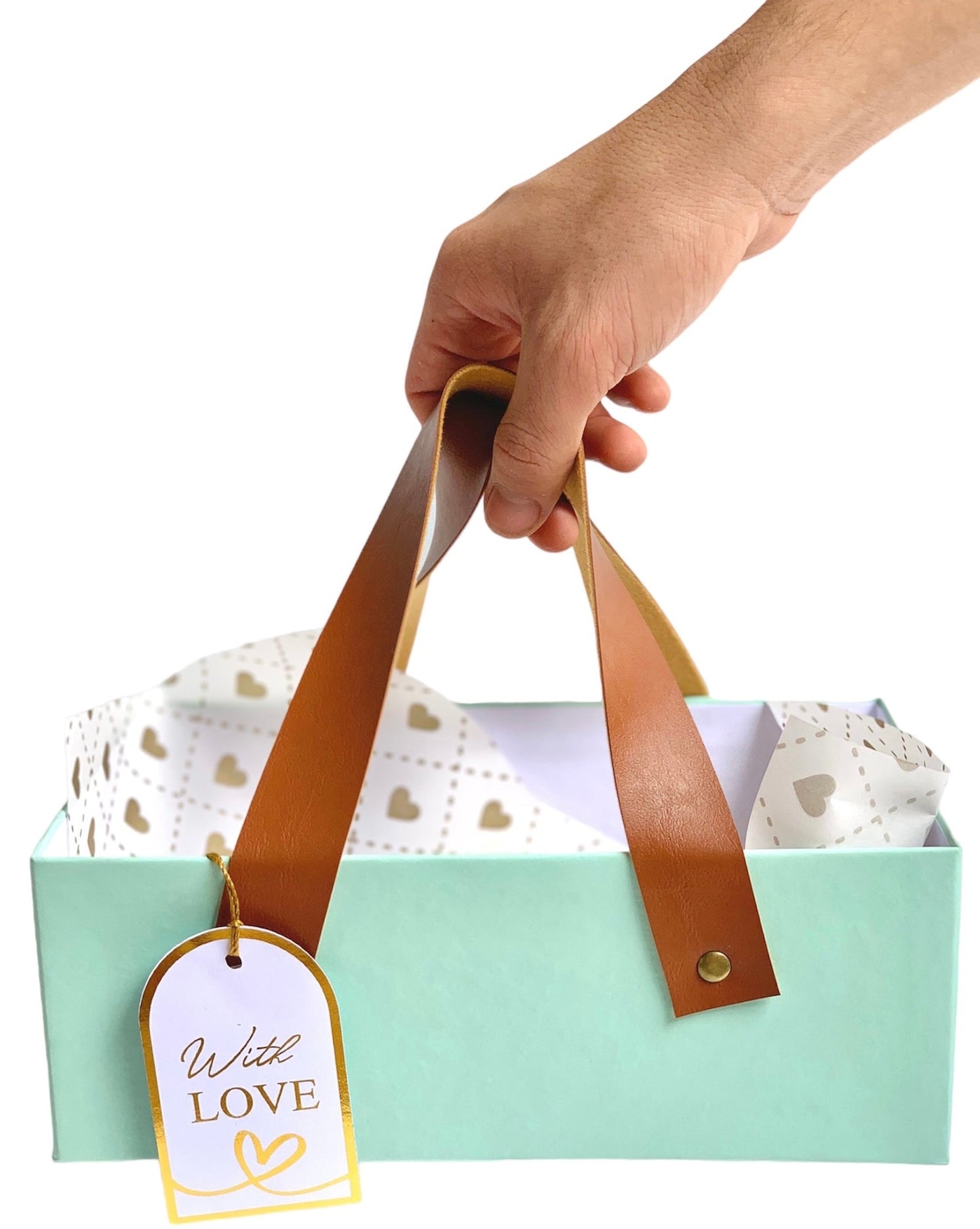 Tipo Bolso Premium c/ Cuerina 24x15x9cm - Ideal Madres