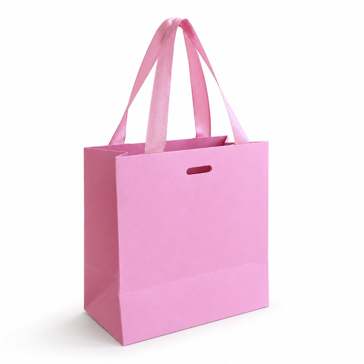Bolsa Mini 14.5x8x14.5cm Rosa con Manija Cinta raso
