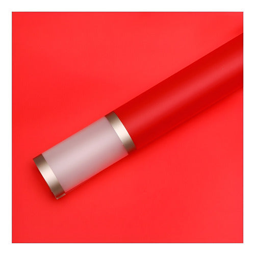 Papel Coreano con borde transparente y dorado ROJO - 58x58cm - (Paq de 20 und)