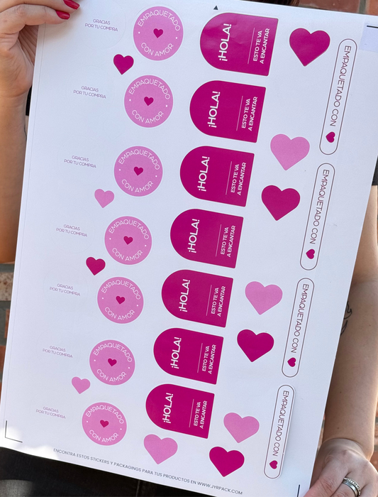 Stickers estándar A3 - diseño “amor”