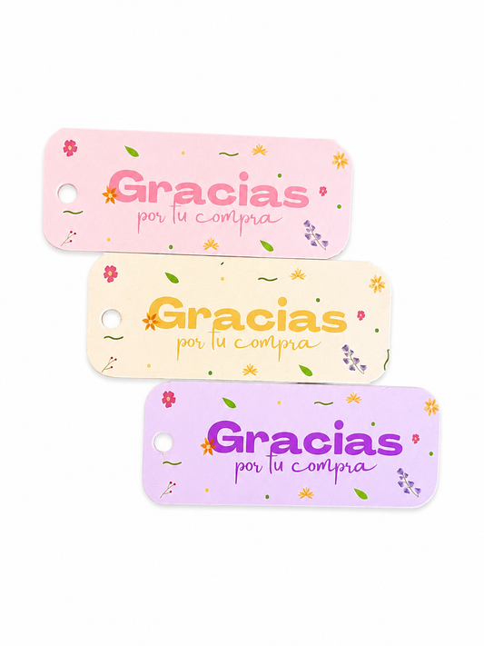 Tags “Gracias por tu compra”contiene 10 unidades