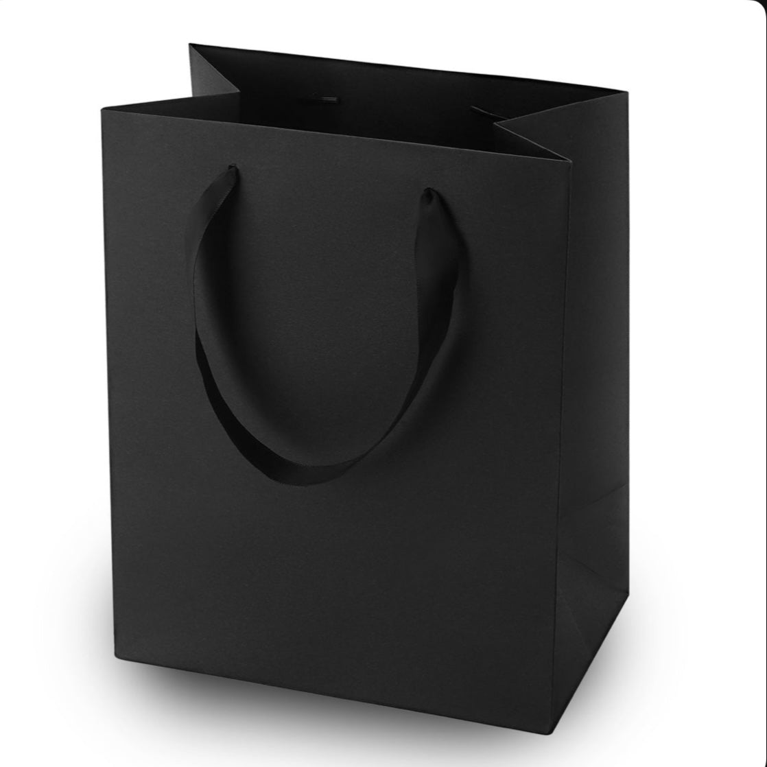 Bolsa de Lujo 20x10x28cm con manija Asas - Negro