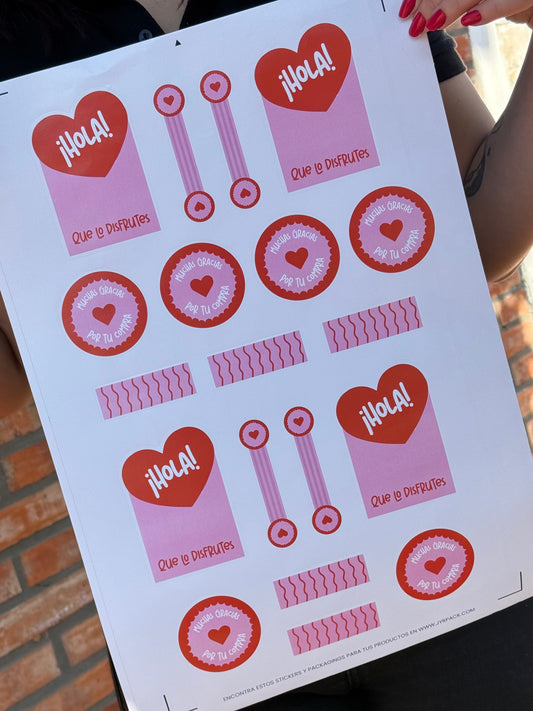 Stickers estándar A3 - diseño “Love”