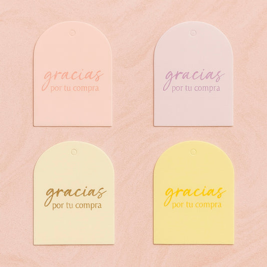 Tags “gracias por tu compra” - contiene 10 unidades