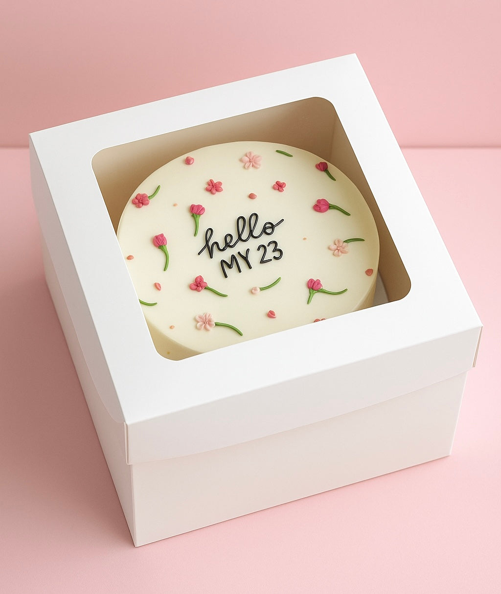 Caja 25x25x15cm c/ visor - Ideal para torta