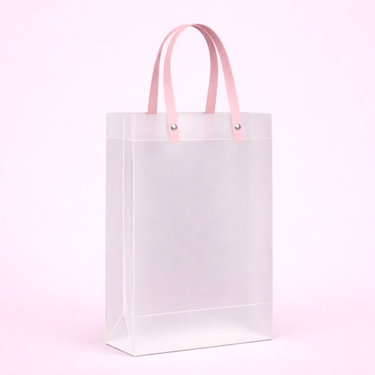 Bolsa PVC Esmerilado con Manija Plana 25x11x35CM PK