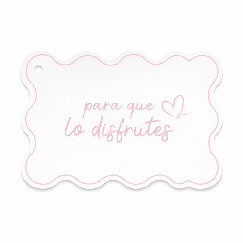 Tags “Para que lo disfrutes” Rosa contiene 10 unidades