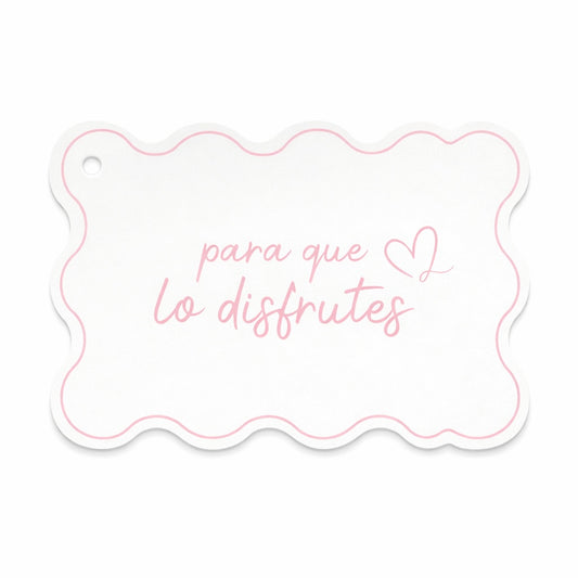 Tags “Para que lo disfrutes” Rosa contiene 10 unidades