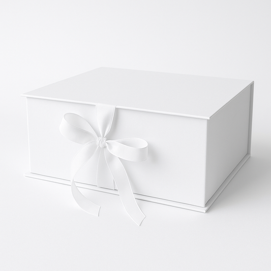 Caja Premium 25x25x10cm Tipo Libro-BLANCO