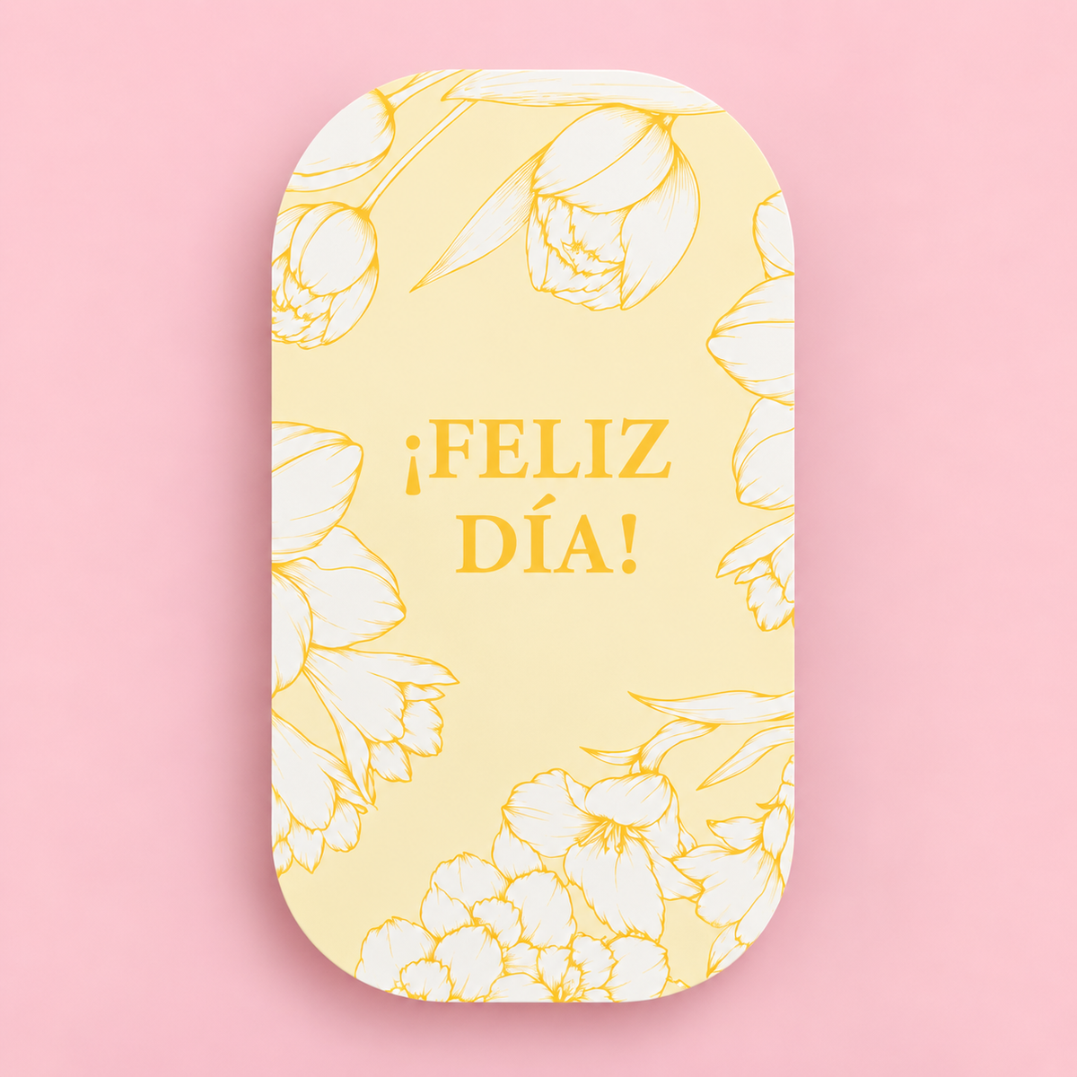 Tarjetón Floral 17x10cm Amarillo (cont. 10 und.) - 639521