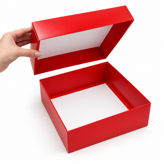 Caja 25x25x10cm Doble Pared Rojo - 640862