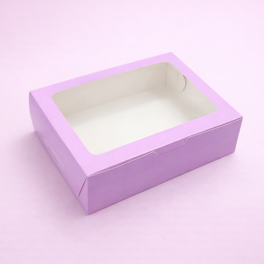 Caja 23x17x7cm Lila con visor - MOM1V.3