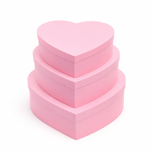 SETS DE 3 CORAZÓN ROSA PREMIUM - CNPR2.1