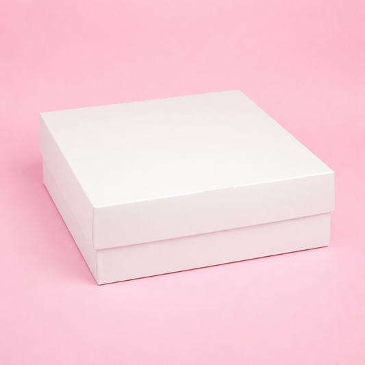 Caja 25x25x10cm Doble Pared Blanco - BX1.PP0