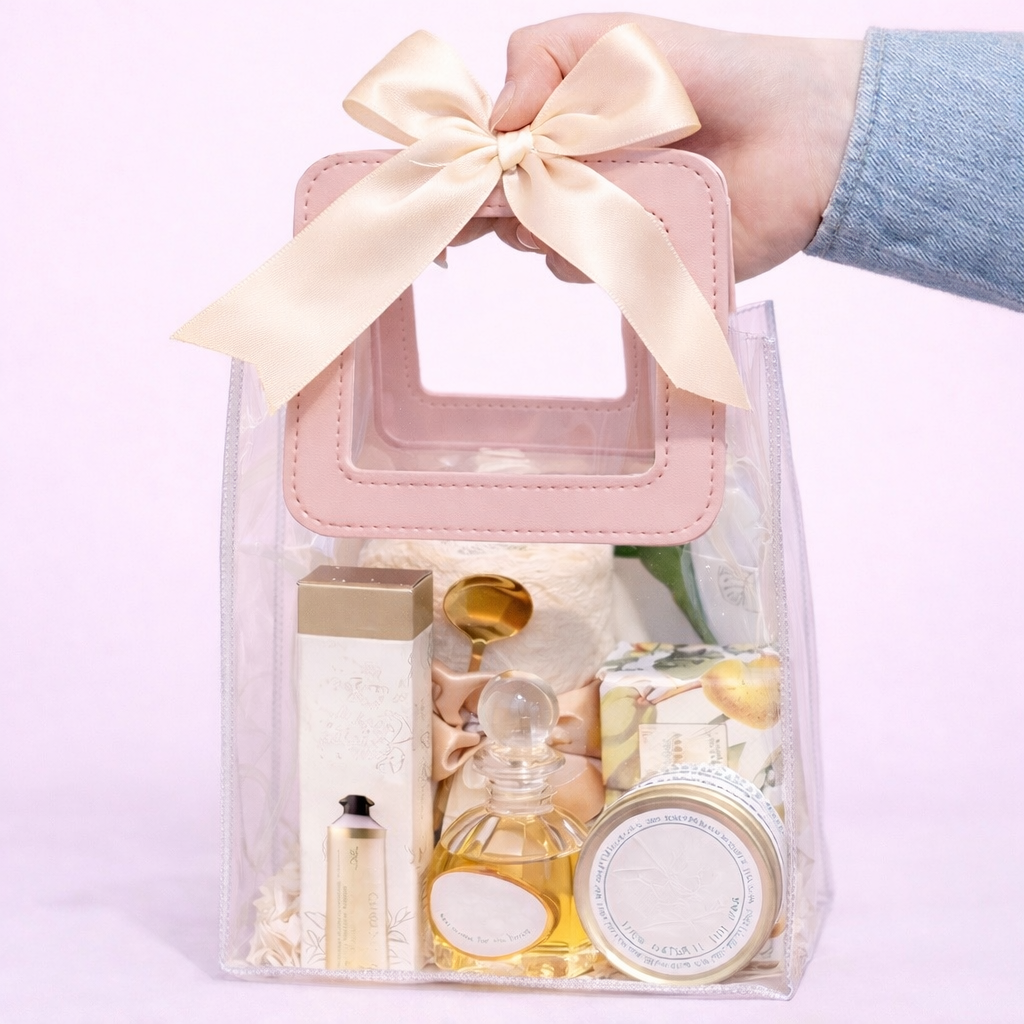 Bolsa PVC con Cuerina Cuadrada 18x10x20cm PK