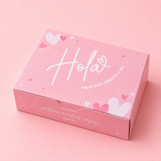 Caja 23x17x7cm - ¡Hola! - Coral