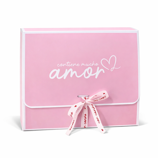 CAJA LAZO AMOR ROSA 27x24x8.5cm - LZDG.1SV
