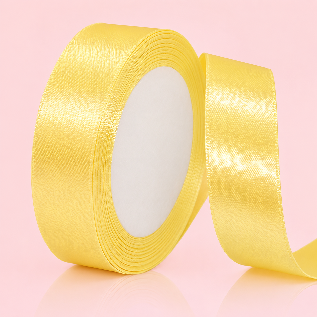 CINTA RASO 2.5CM X 20 METROS AMARILLO CLARO - 641374