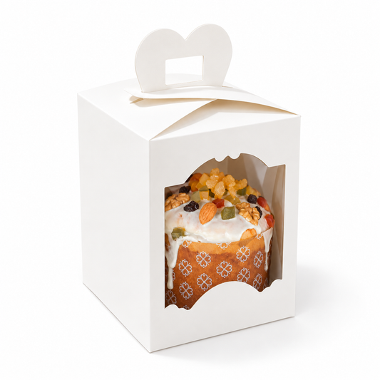 Caja para pan dulce 500GR con visor 13X13X17CM - 639304