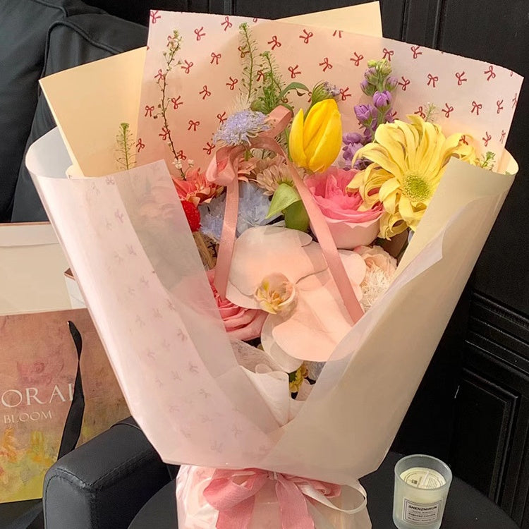 PAPEL COREANO COQUETTE ROSA 57X57CM (PAQ X 20 UND) - PC15.1